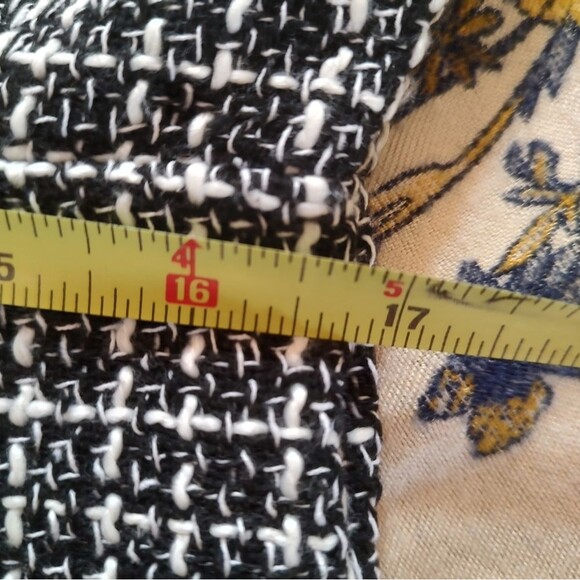 Black And White Tweed Retro Vintage Style Dress With Lantern Sleeves NWT Large - Picture 9 of 10